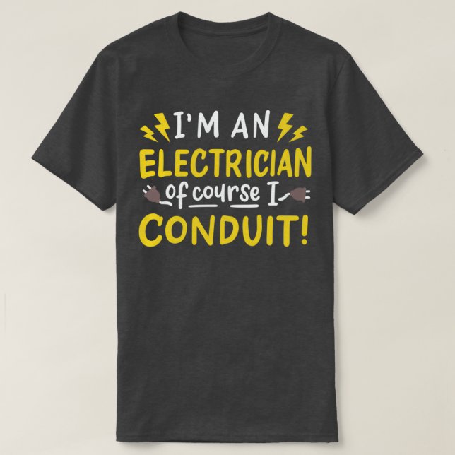 Ich bin ein Elektromann, natürlich konditiere ich  T-Shirt (Design vorne)