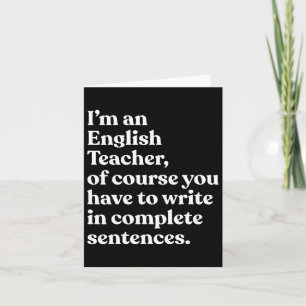 Ich bin ein Englischlehrer Lustig Zurück zur Schul Karte