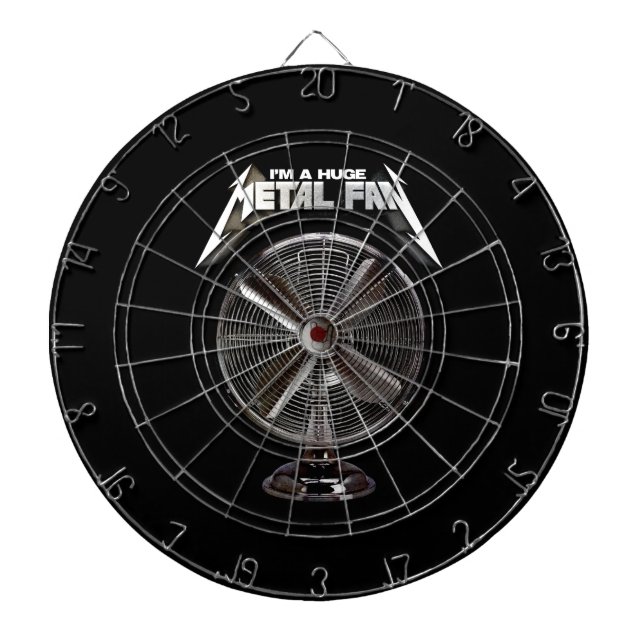 Ich bin ein enormer Metallfan - Sockel-Fan Dartscheibe (vorne)