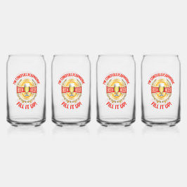 Ich bin ein enosillicaphobisches Set mit vier Dose Dosenglas