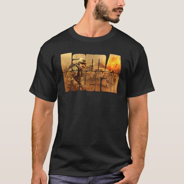 Ich bin ein erfahrener amerikanischer Militärsolda T-Shirt (Vorderseite)