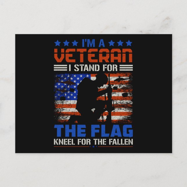 Ich bin ein erfahrener Stand für die Fahne - USA H Postkarte (Vorderseite)
