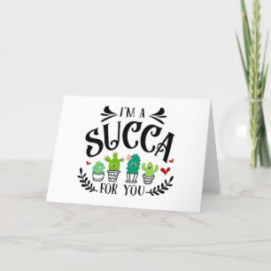 Ich bin ein Erfolg für Sie Sukkulenter Valentinsta Feiertagskarte