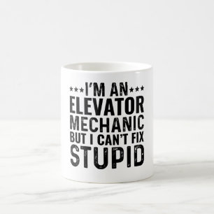 Ich bin ein Fahrstuhlmechanismus, aber ich kann de Kaffeetasse