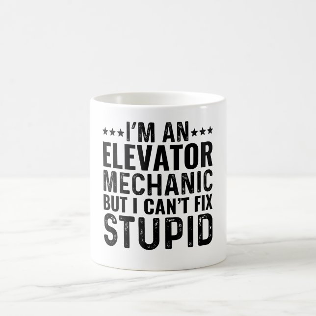 Ich bin ein Fahrstuhlmechanismus, aber ich kann de Kaffeetasse (Mittel)