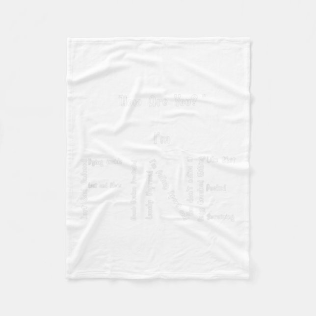 Ich bin ein feines Funny Health Suicide Prevention Fleecedecke (Vorderseite)