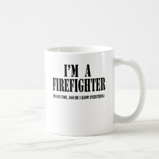 Ich bin ein Feuerwehrmannschwarzes Kaffeetasse