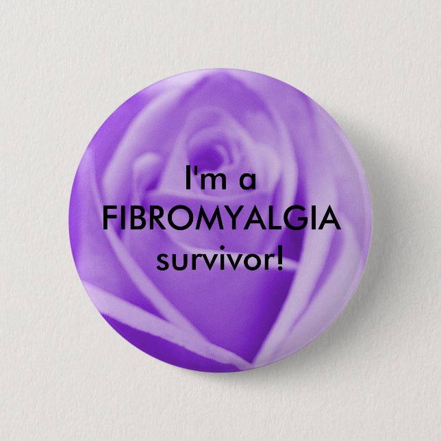 Ich bin ein FIBROMYALGIAüberlebender! - Knopf Button (Vorderseite)