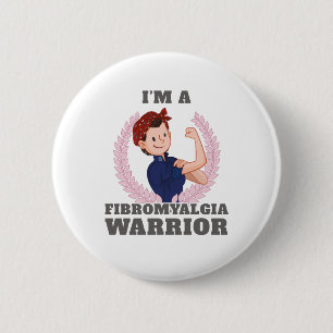 Ich bin ein Fibromyalgie Krieger FM-Bewusstseinsge Button