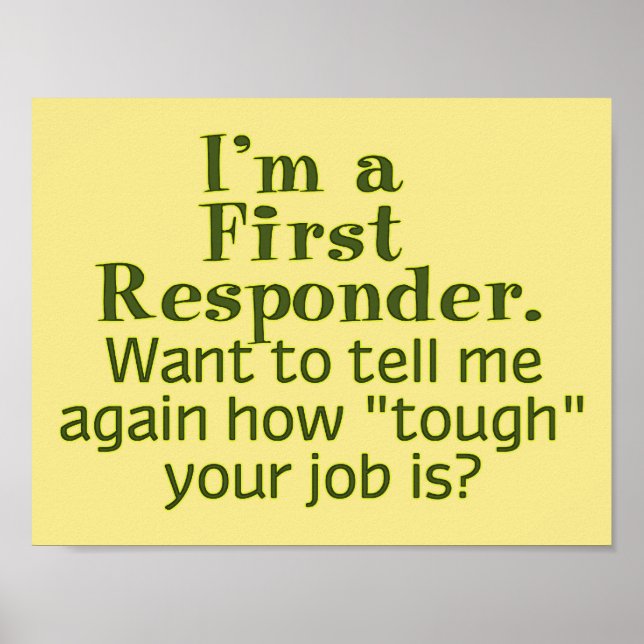 Ich bin ein First Responder... Poster (Vorne)
