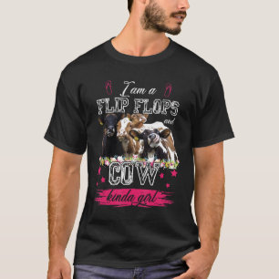 Ich bin ein Flip Flop und Kuh Mädchen Färse T-Shirt