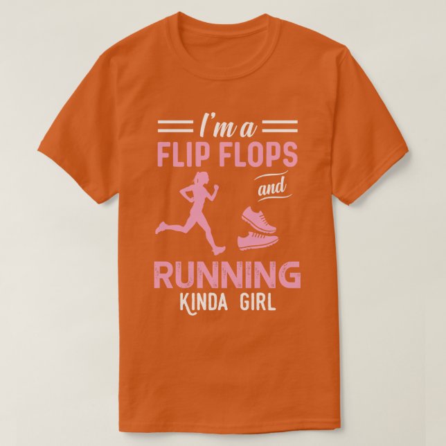 Ich bin ein Flip Flops und lief Kinda Girl T-Shirt (Design vorne)