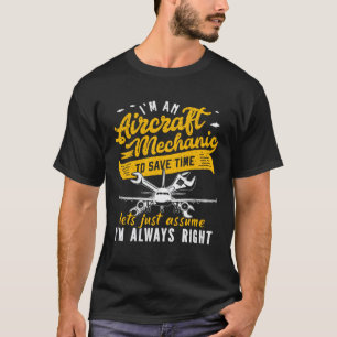 Ich bin ein Flugzeugmechaniker. Spare Zeit. Gehe i T-Shirt