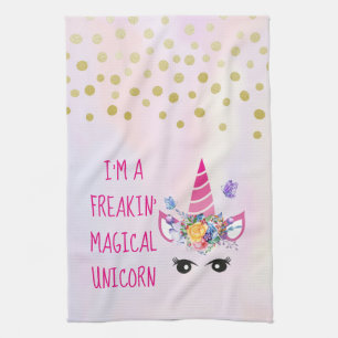 Ich bin ein Freakin' Magical Unicorn Funny Geschirrtuch