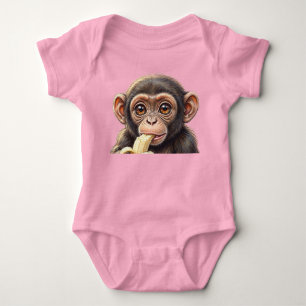 Ich bin ein frecher kleiner Schimpanse! Baby Strampler
