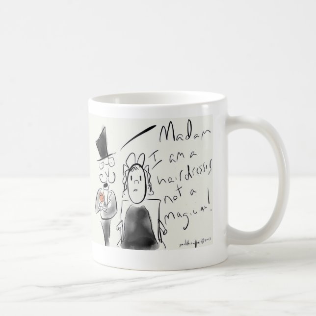 Ich bin ein Friseur nicht eine Magier-Tasse Kaffeetasse (Rechts)