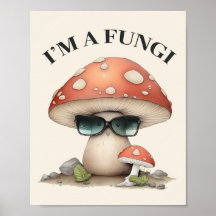"Ich bin ein Fungi" Niedliches Pilz mit Sonnenbril