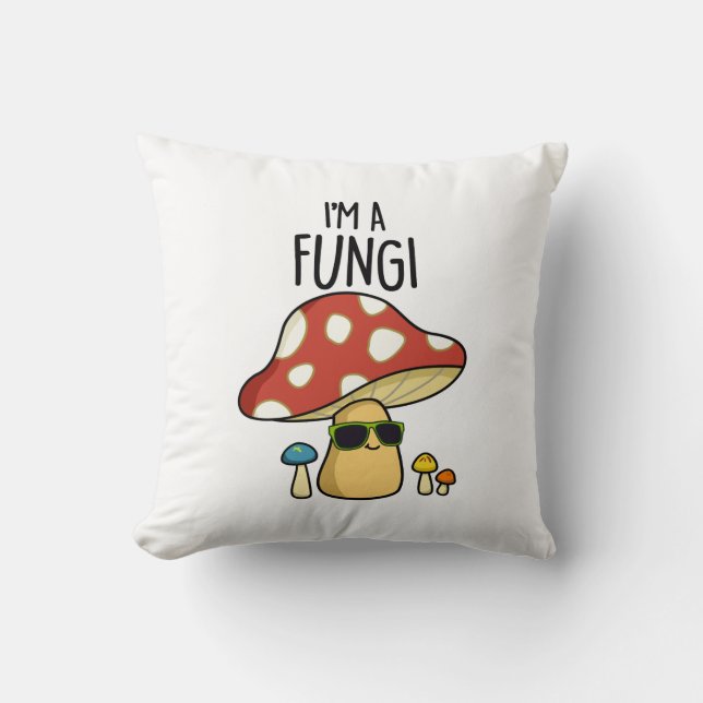 Ich bin ein Fungi-Pilzpuppen Kissen (Vorderseite)