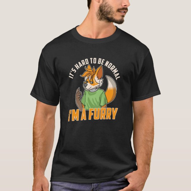 Ich bin ein Furry Fandom Cosplay Fox Furries Furso T-Shirt (Vorderseite)