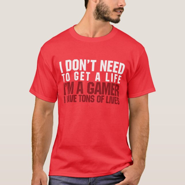 Ich bin ein Gamer T-Shirt (Vorderseite)