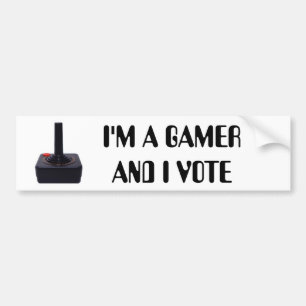 Ich bin EIN GAMER UND ICH WÄHLE Autoaufkleber