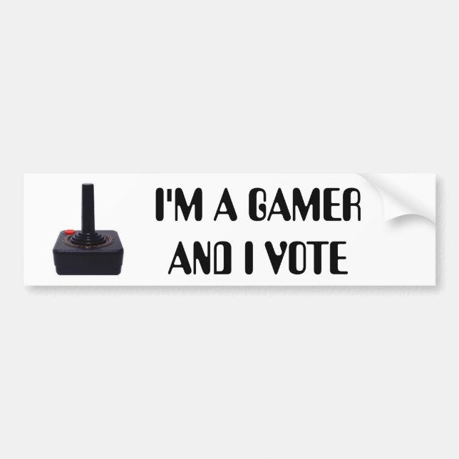 Ich bin EIN GAMER UND ICH WÄHLE Autoaufkleber (Vorne)