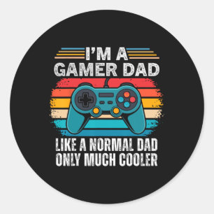 Ich bin ein Gamer-Vater wie ein normaler Vater, nu Runder Aufkleber
