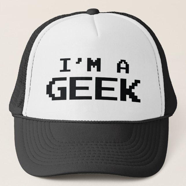 Ich bin ein Geek Truckerkappe (Vorderseite)