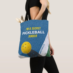 ICH BIN EIN GEHEIMER PICKLEBALL-DINKER Lustige Red Tasche