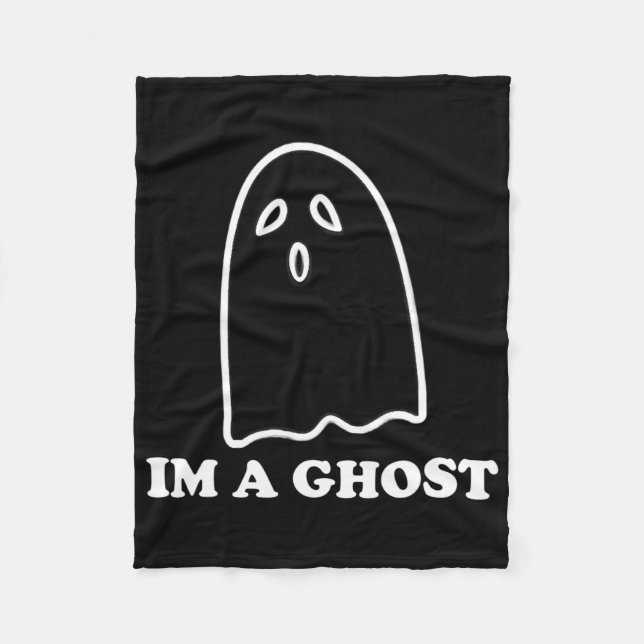 Ich bin ein Geist Spaß Redewendungen Halloween Kos Fleecedecke (Vorderseite)