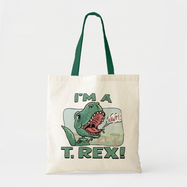 Ich bin ein Geschenk-Ideen T. Rex Dinosaur Tragetasche (Vorne)