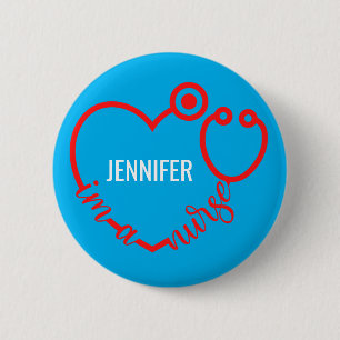 Ich bin ein Geschenk von Nurse Stethoscope Heart C Button