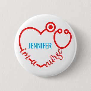 Ich bin ein Geschenk von Nurse Stethoscope Heart C Button