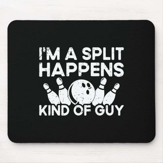 Ich bin ein gespaltener Typ Bowling Player - Funny Mousepad (Vorne)