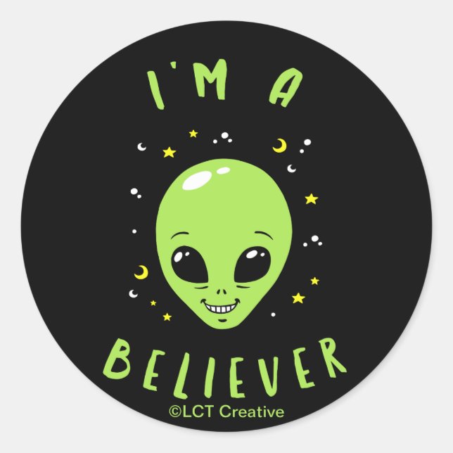 Ich bin ein Gläubiger Runder Aufkleber (Vorderseite)