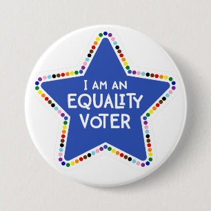 Ich bin ein gleichberechtigter Wähler! LGBTQ+ Rain Button