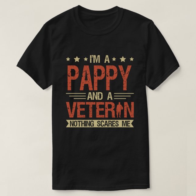 Ich bin ein GLÜCK und ein Veteran nichts macht mir T-Shirt (Design vorne)