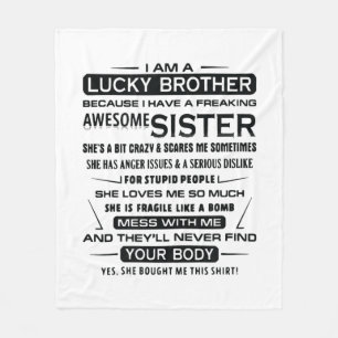 Ich bin ein glücklicher Bruder Geschenke für Brude Fleecedecke