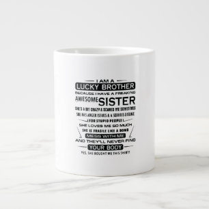Ich bin ein glücklicher Bruder Geschenke für Brude Jumbo-Tasse