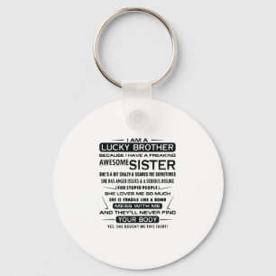 Ich bin ein glücklicher Bruder Geschenke für Brude Schlüsselanhänger