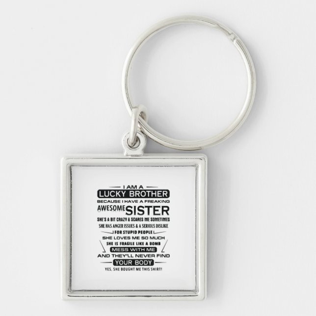 Ich bin ein glücklicher Bruder Geschenke für Brude Schlüsselanhänger (Vorne)