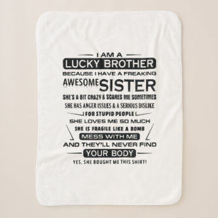 Ich bin ein glücklicher Bruder Geschenke für Brude Sherpadecke