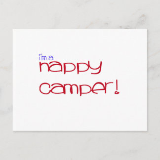 Ich bin ein glücklicher Camper Postkarte