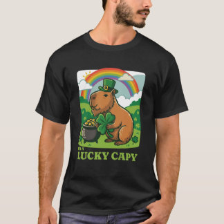 Ich bin ein glückliches Capy St. Patrick's Day Cap T-Shirt