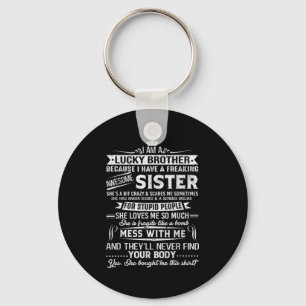 Ich bin ein glückliches Geschenk für Bruder von Sc Schlüsselanhänger