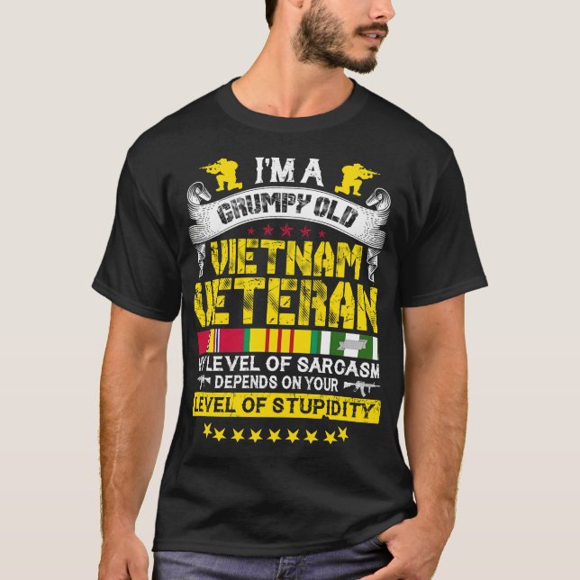 Ich bin ein glühender alter US-Vietnamveteran T-Shirt (Vorderseite)
