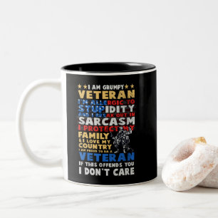 Ich bin ein glühender Veteran, stolz, Veteran Lie Zweifarbige Tasse