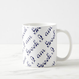 Ich bin ein griechisches Country Pride Typografy P Kaffeetasse
