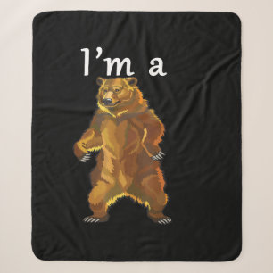 Ich bin ein Grizzlybär und Braunbären Sherpadecke