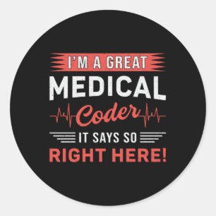 Ich bin ein großartiger ICD-Programmierer für medi Runder Aufkleber